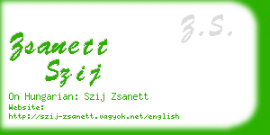 zsanett szij business card